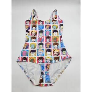 Blackmilk Women's Size M Marilyn Monroe And James Lillis Pop Art Swimsuit